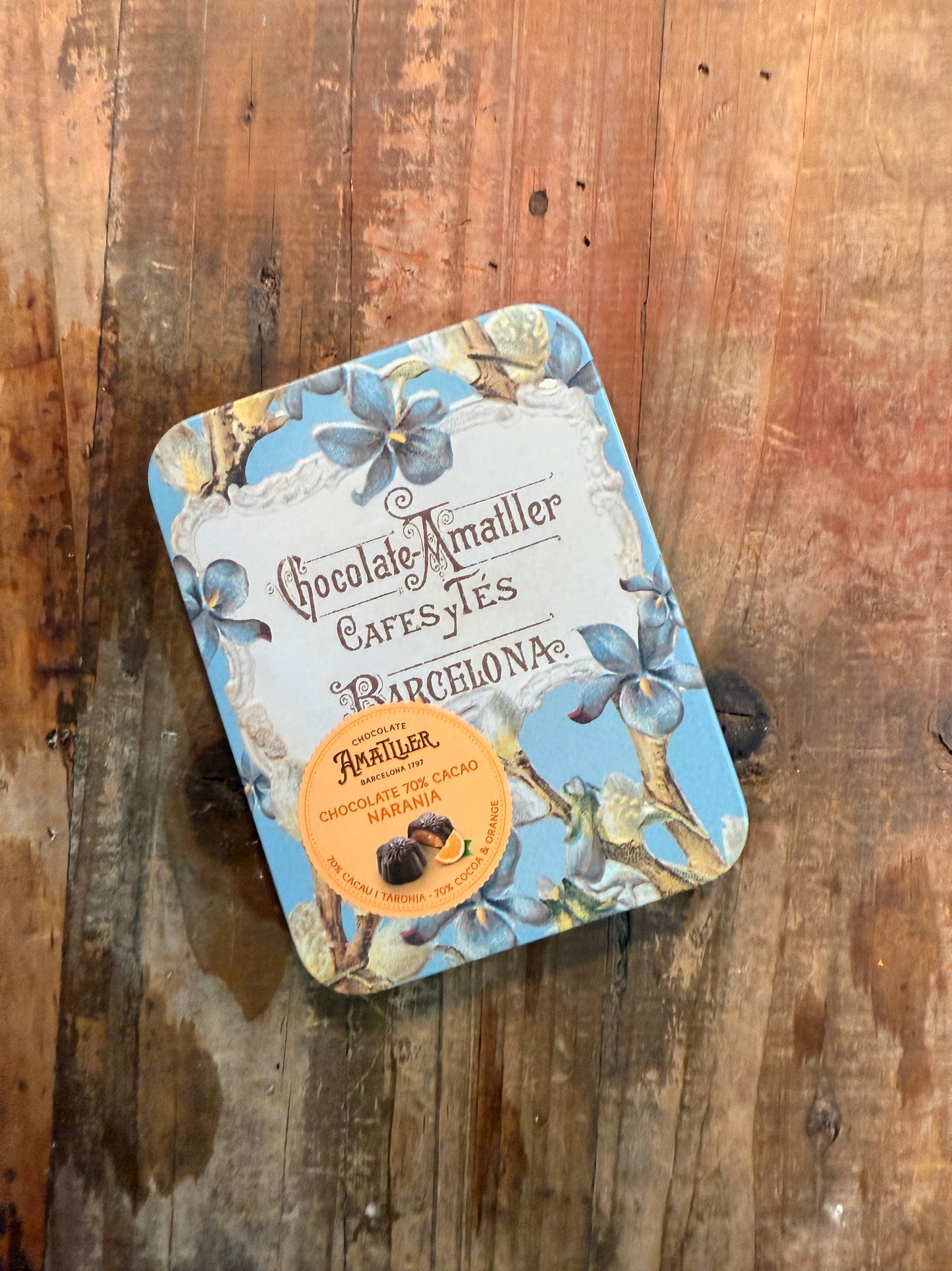 Lata de Chocolate Amatller – Flores