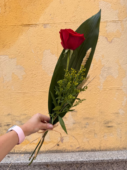Rosa Roja con trigo Día del Libro
