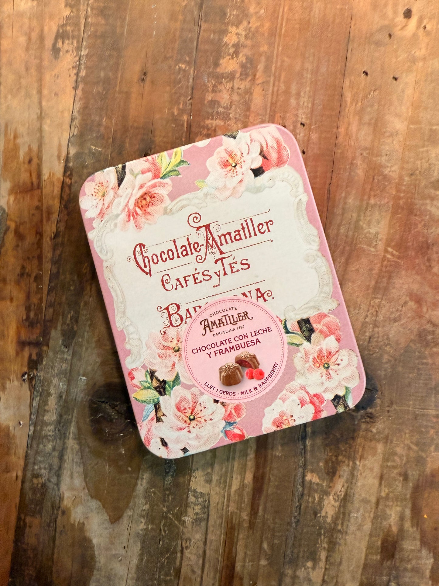 Lata de Chocolate Amatller – Flores